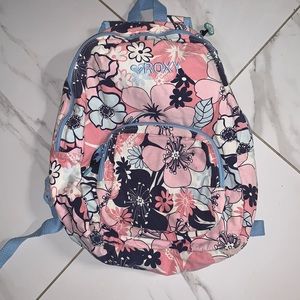 Roxy pink backpack with flowers